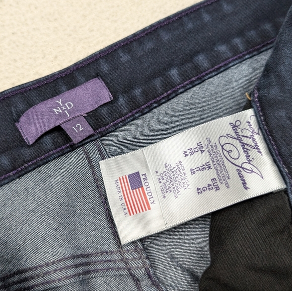 Not Your Daughters Jeans Janice Legging Mid Rise Stretch NYDJ Dark Wash Size 12 - Picture 7 of 16